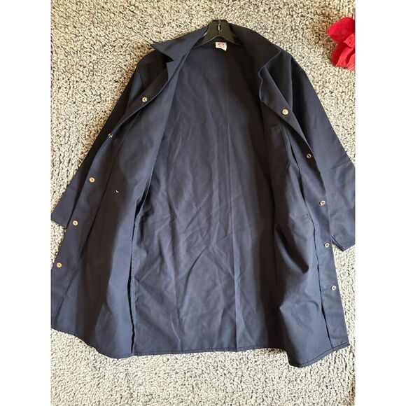 Bonnie Apparel Women's Vintage Navy Blue Long Overcoat Size M - Picture 4 of 6